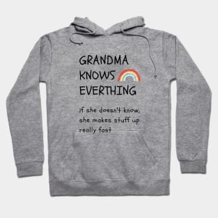 Grandma Knows Everything Tee, Grumpa | rainbow Hoodie